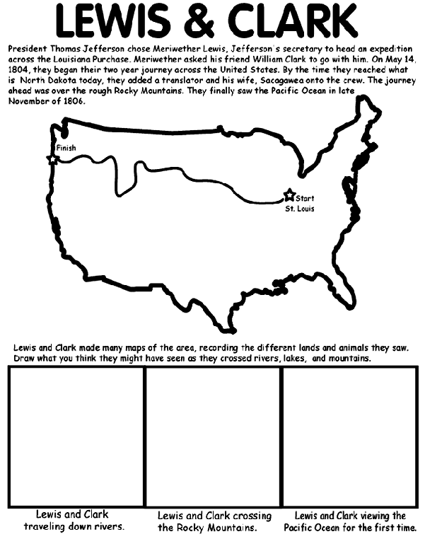 Lewis and Clark Expedition Coloring Page
